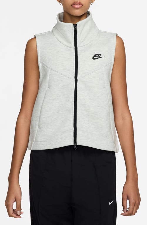 Nike Sportswear Tech Fleece Vest In Light Grey/heather/black