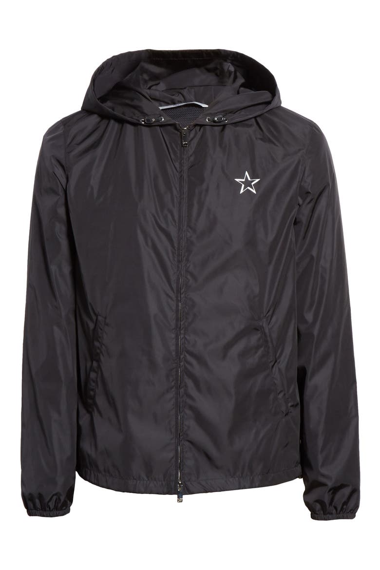 VTLNSTAR Logo Hooded Jacket, Alternate, color, BLACK/ WHITE