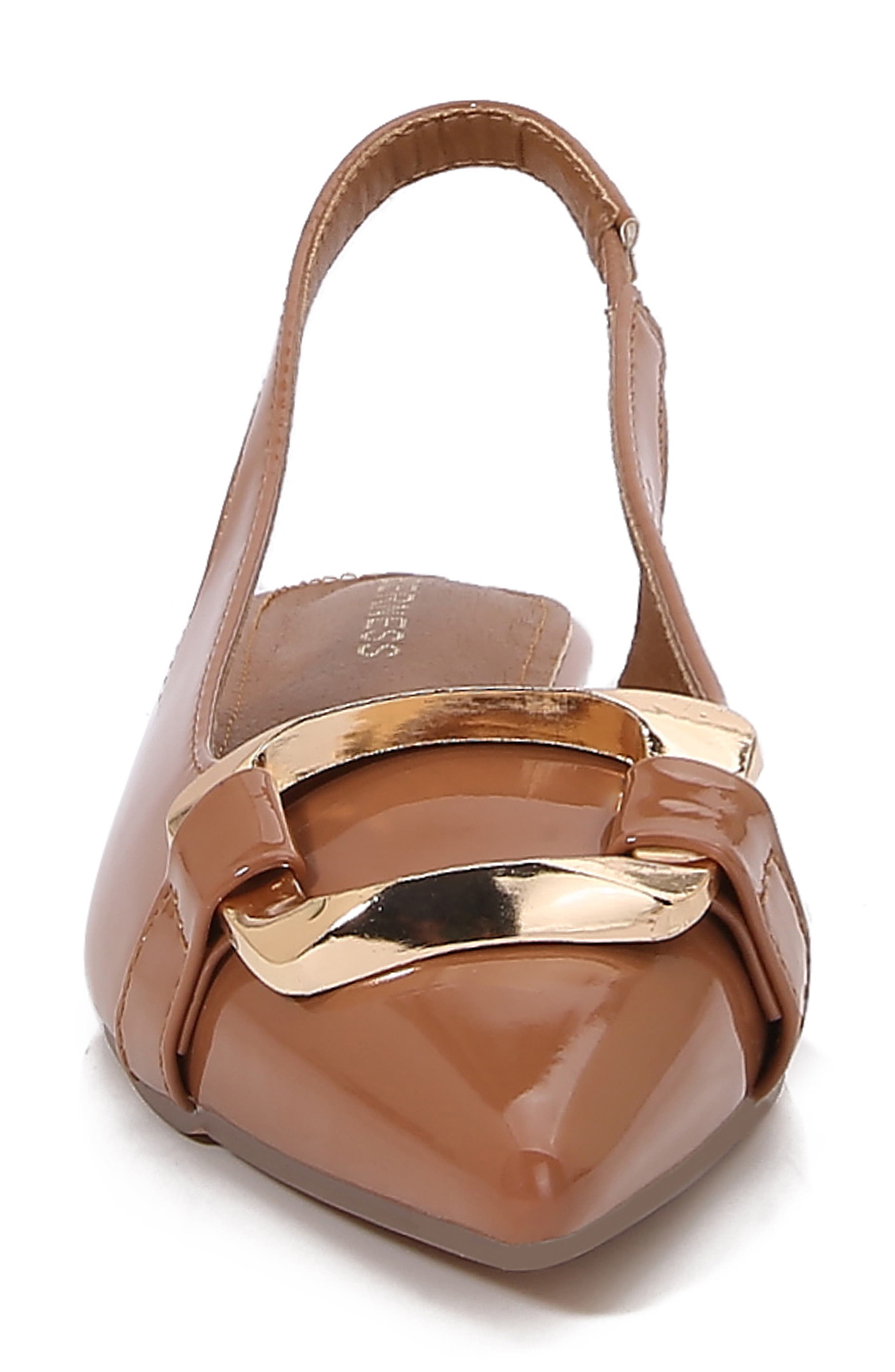 Caeli Buckle Slingback Flat, Alternate, color, MOCHA