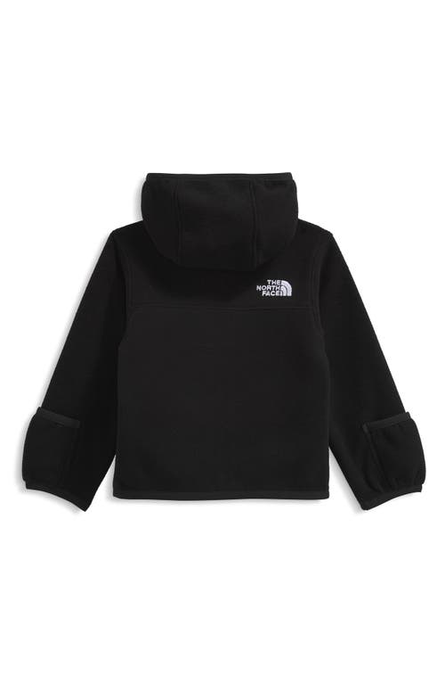The North Face Glacier Fleece Zip Hoodie In Black