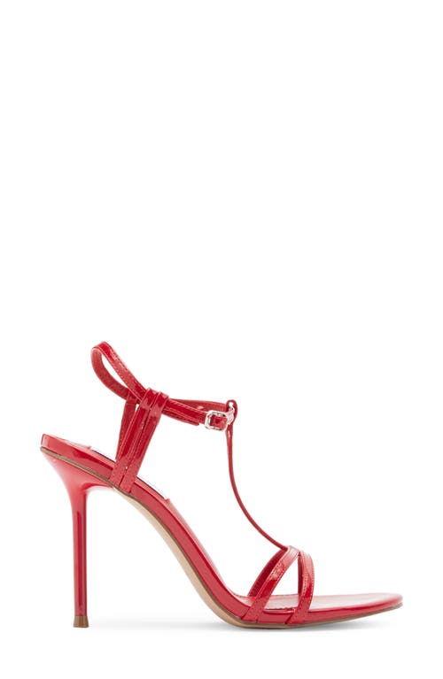 Steve Madden Deeva T-strap Sandal In Red Patent