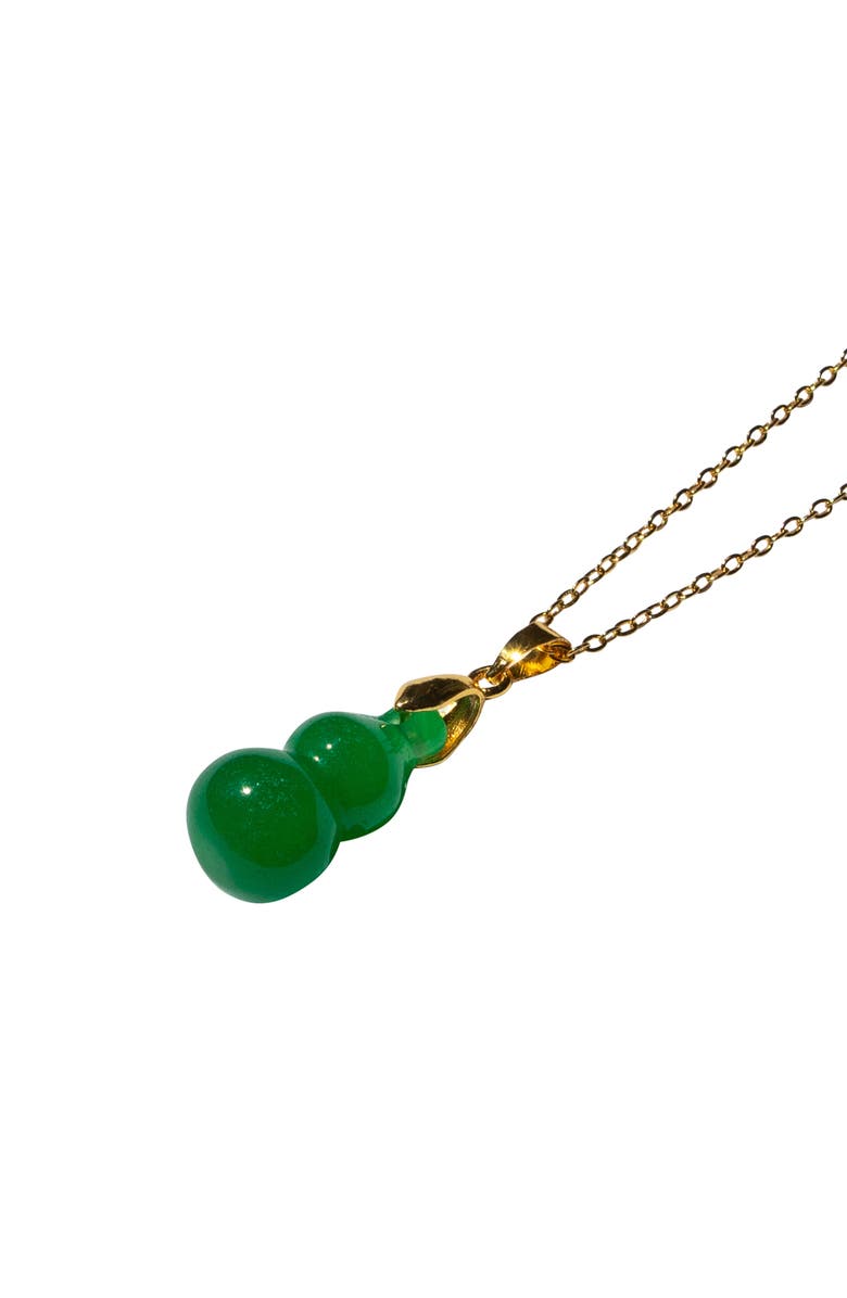 seree Hulu Jade Stone Pendant Necklace, Alternate, color, Green