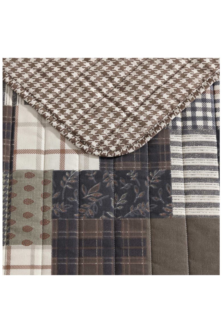 Antique Reversible Quilt & Sham Set, Alternate, color, BROWN MULTI
