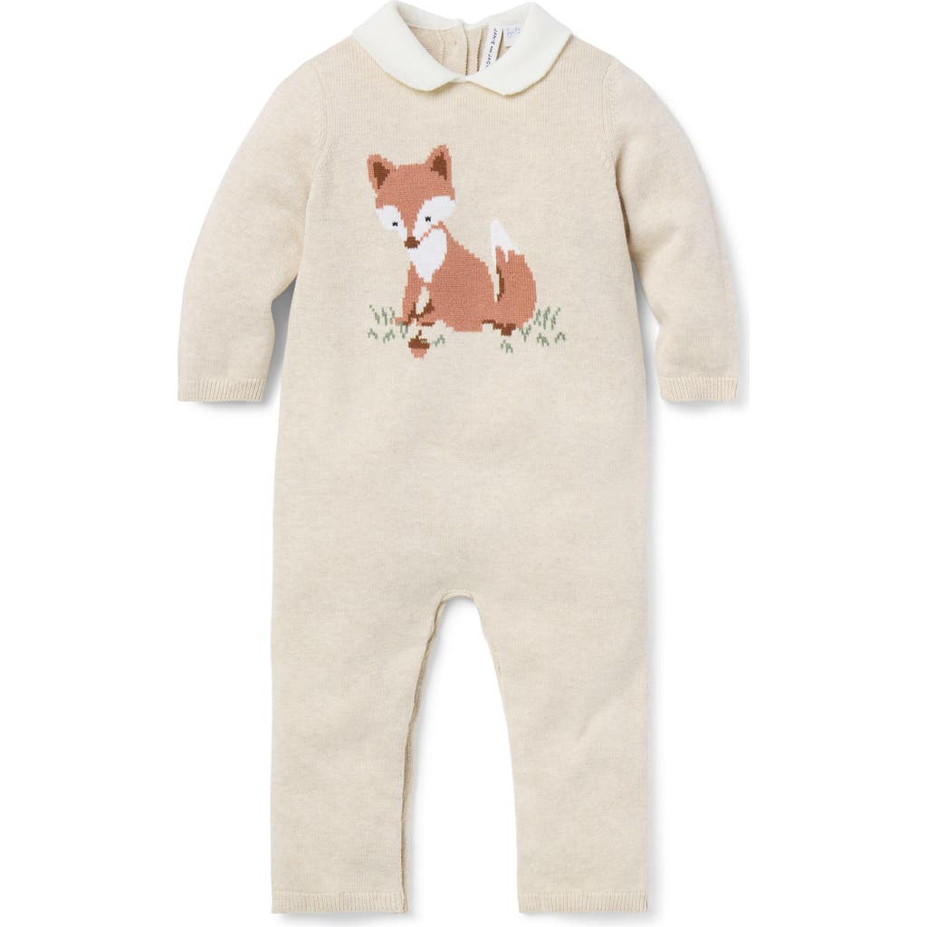 Janie And Jack Baby Fox One-piece In Neutral