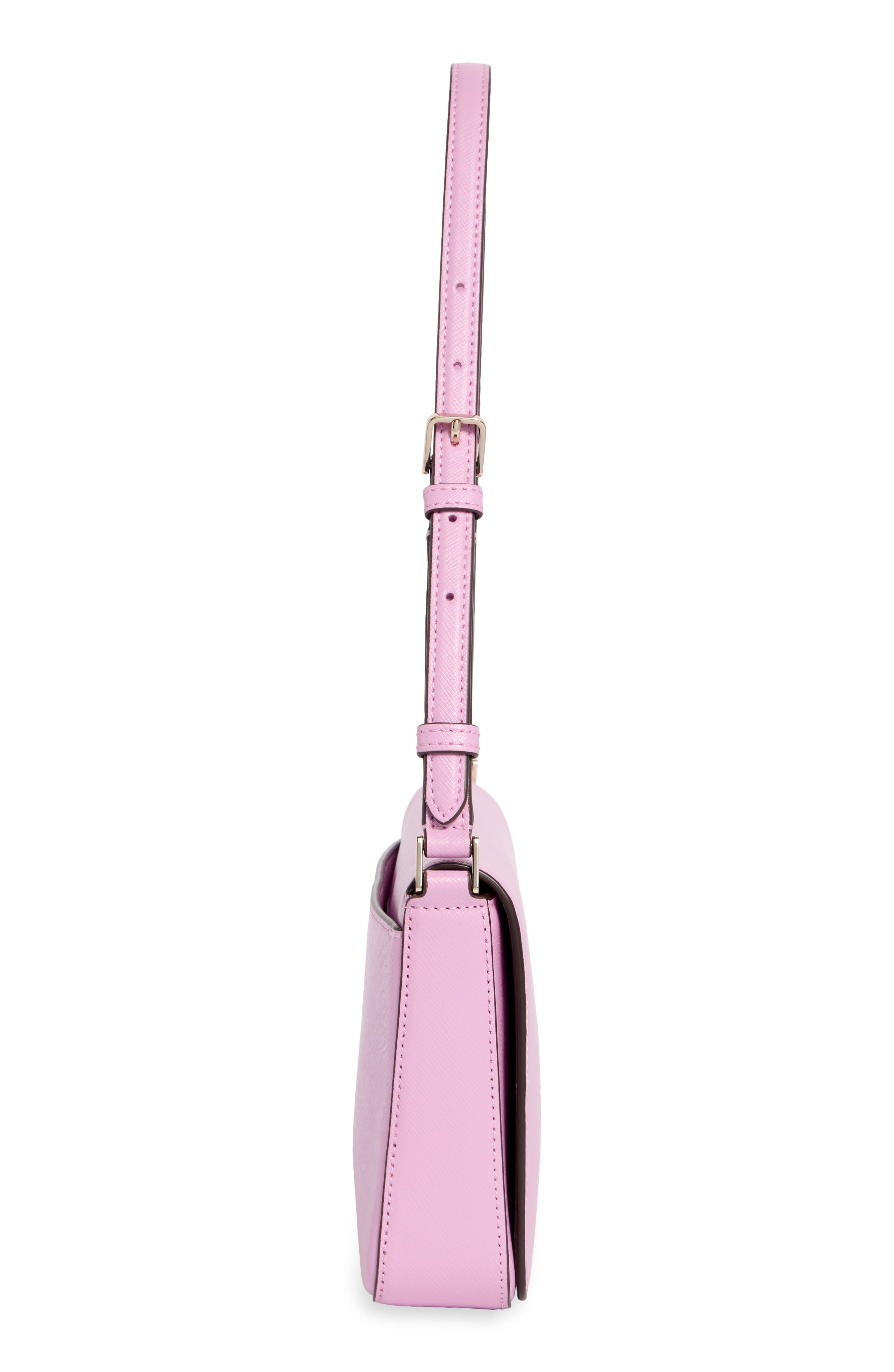 staci saffiano leather shoulder bag, Alternate, color, BERRY CREAM
