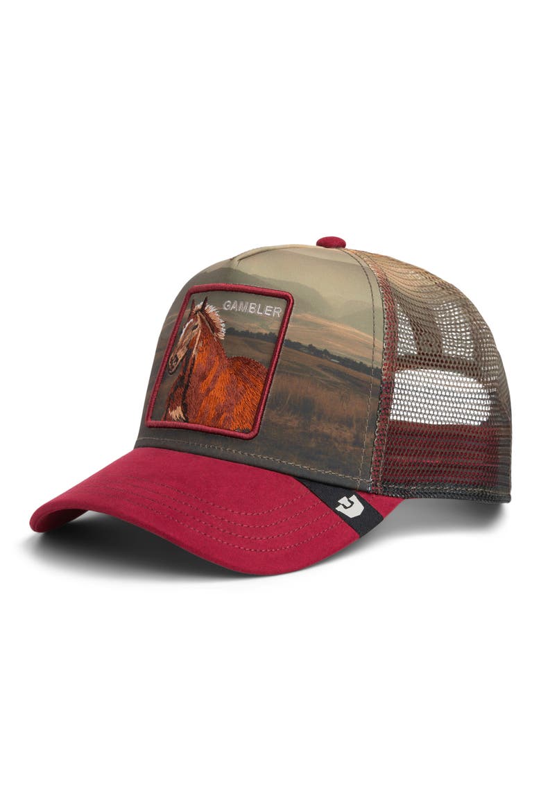 Stallion in the Element Patch Trucker Hat, Main, color, CRUSH
