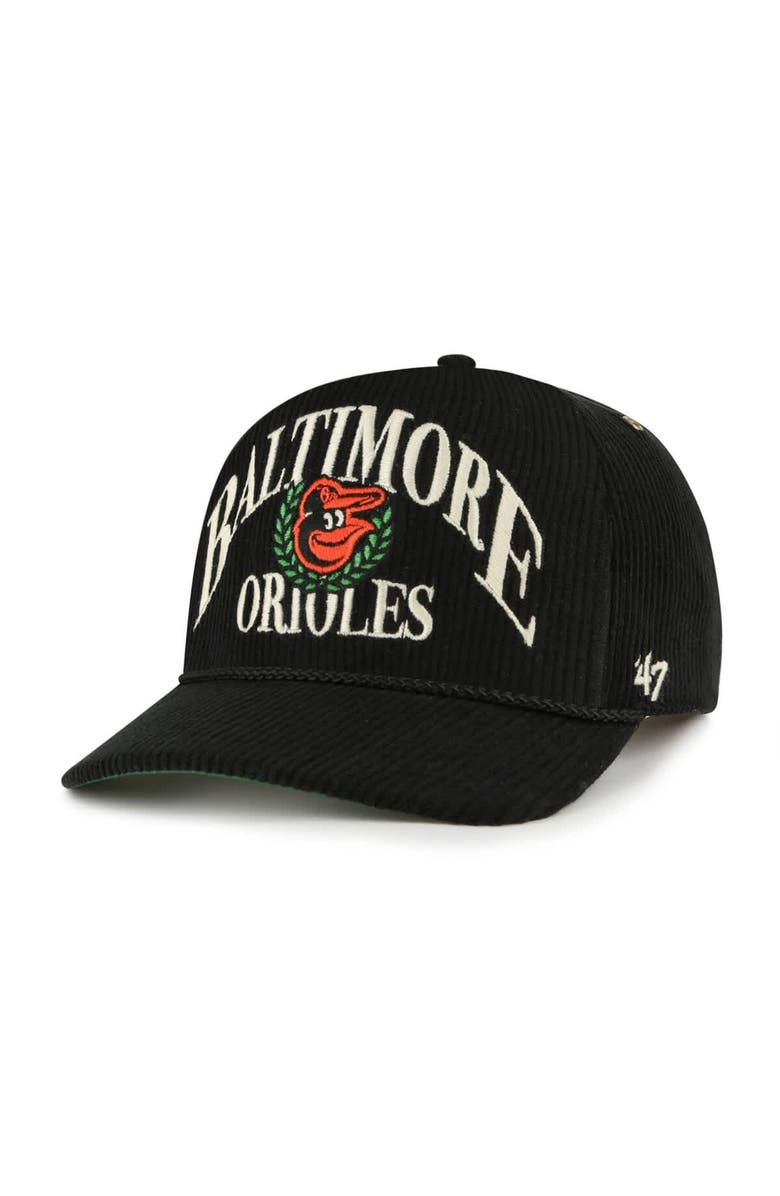 '47 Men's '47 Black Baltimore Orioles Pitchout Rope Hitch Adjustable Hat, Main, color,