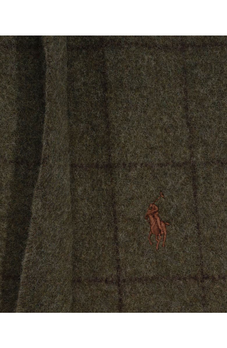 Polo Ralph Lauren Reversible Windowpane Scarf, Alternate, color, Dk Loden/Dk Brown