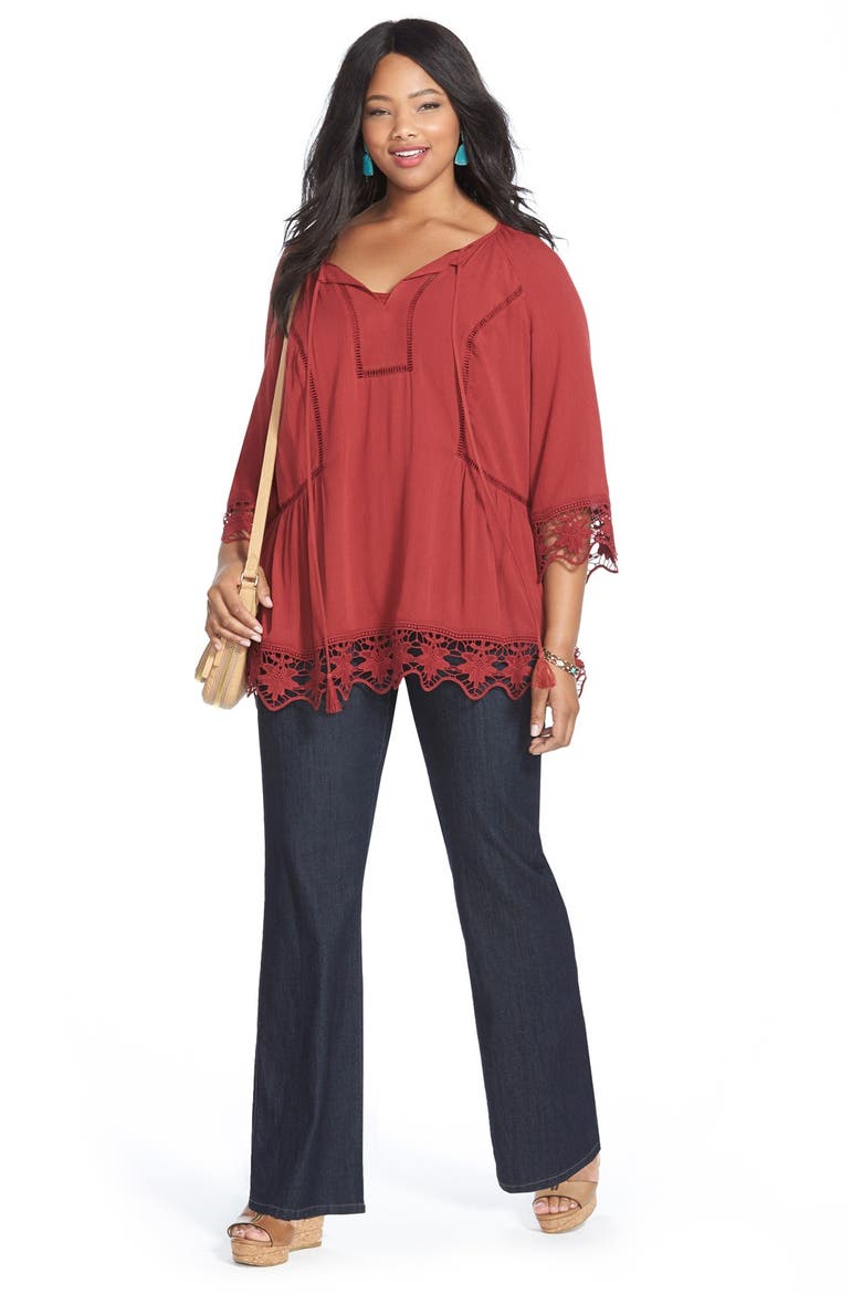 'Isabella' High Rise Stretch Trouser Jeans, Alternate, color, DARK ENZYME