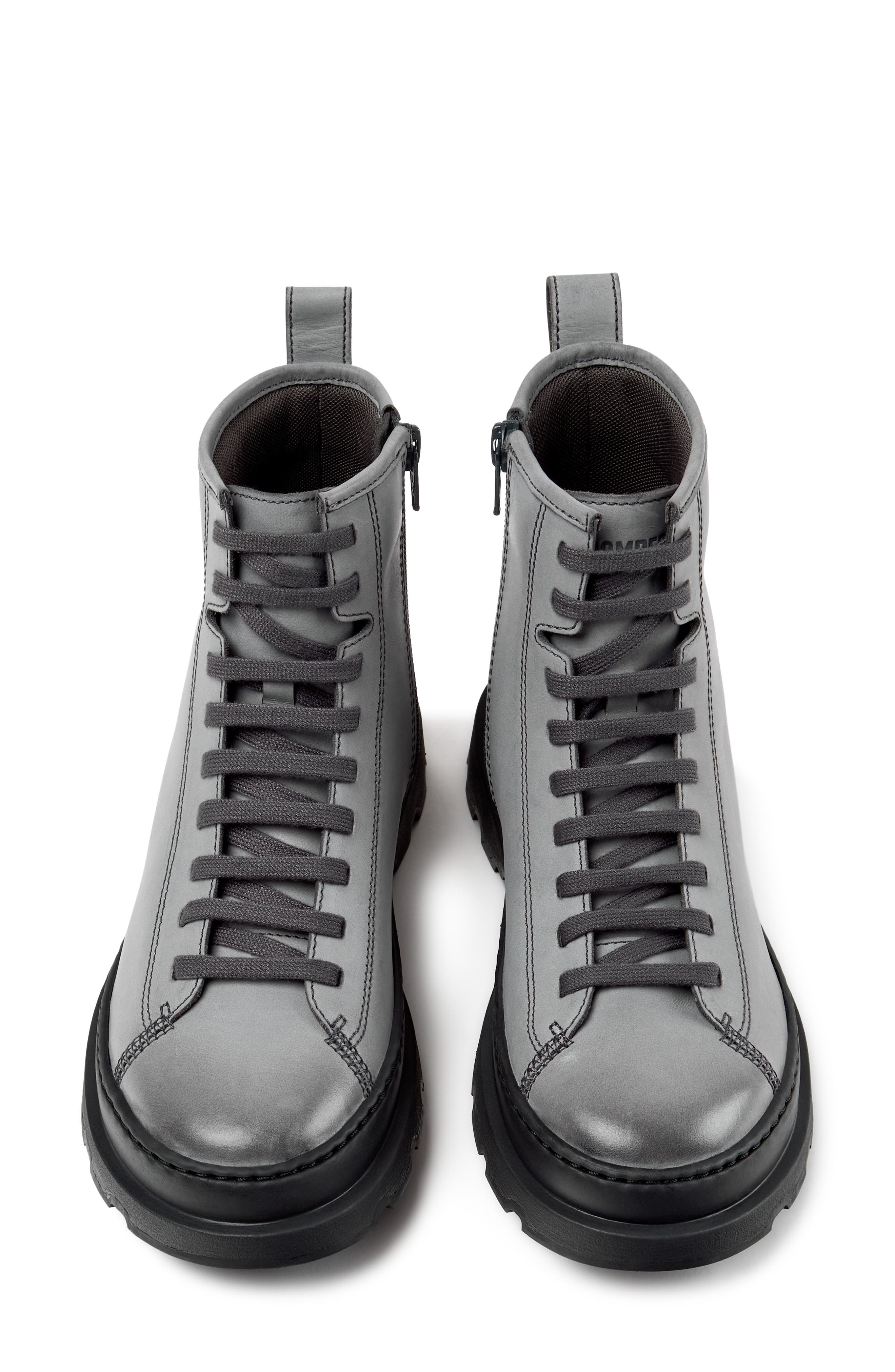 Brutus Leather Bootie, Alternate, color, MEDIUM GRAY