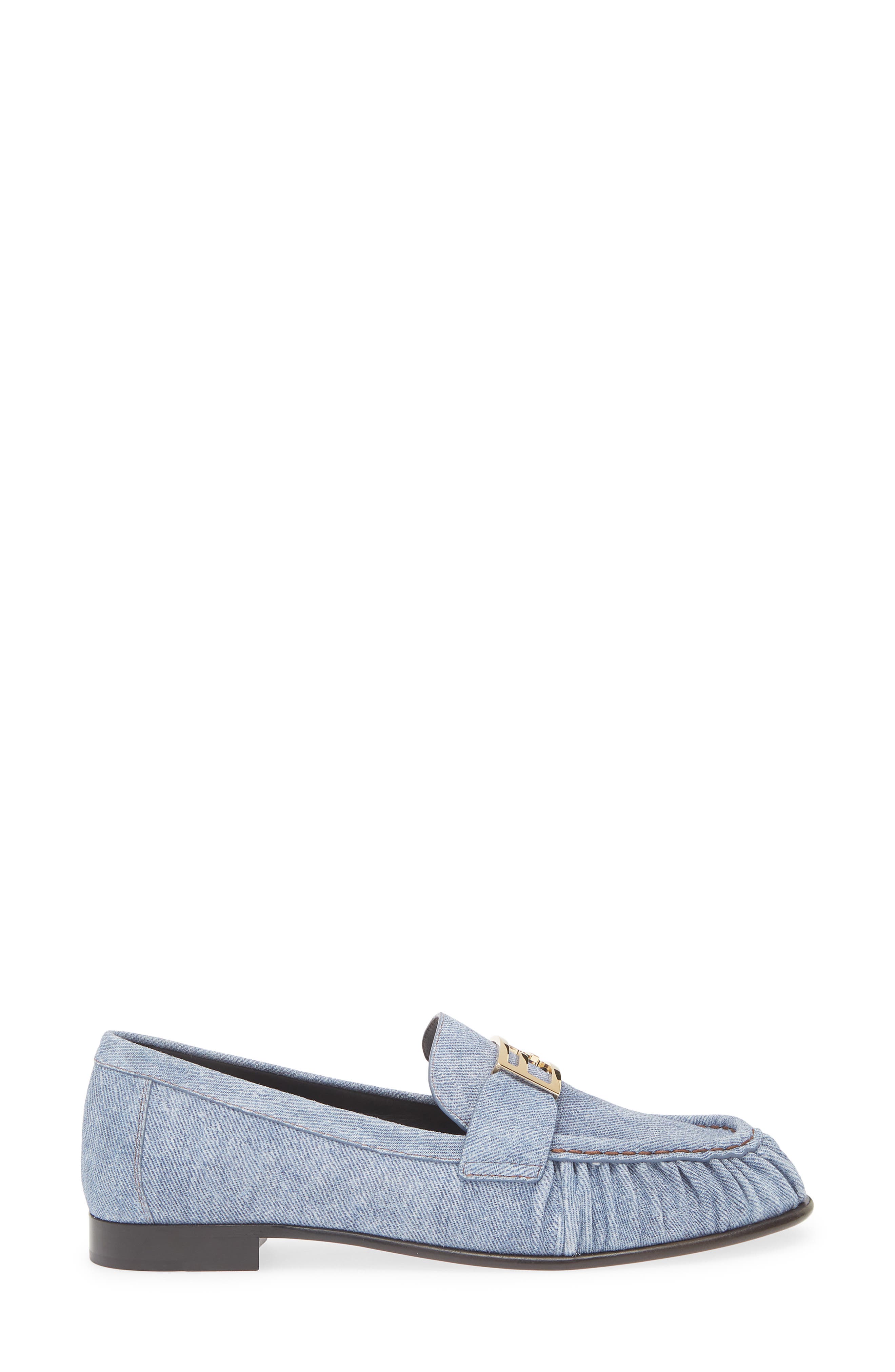 Fendi Baguette Loafer, Alternate, color, Blue