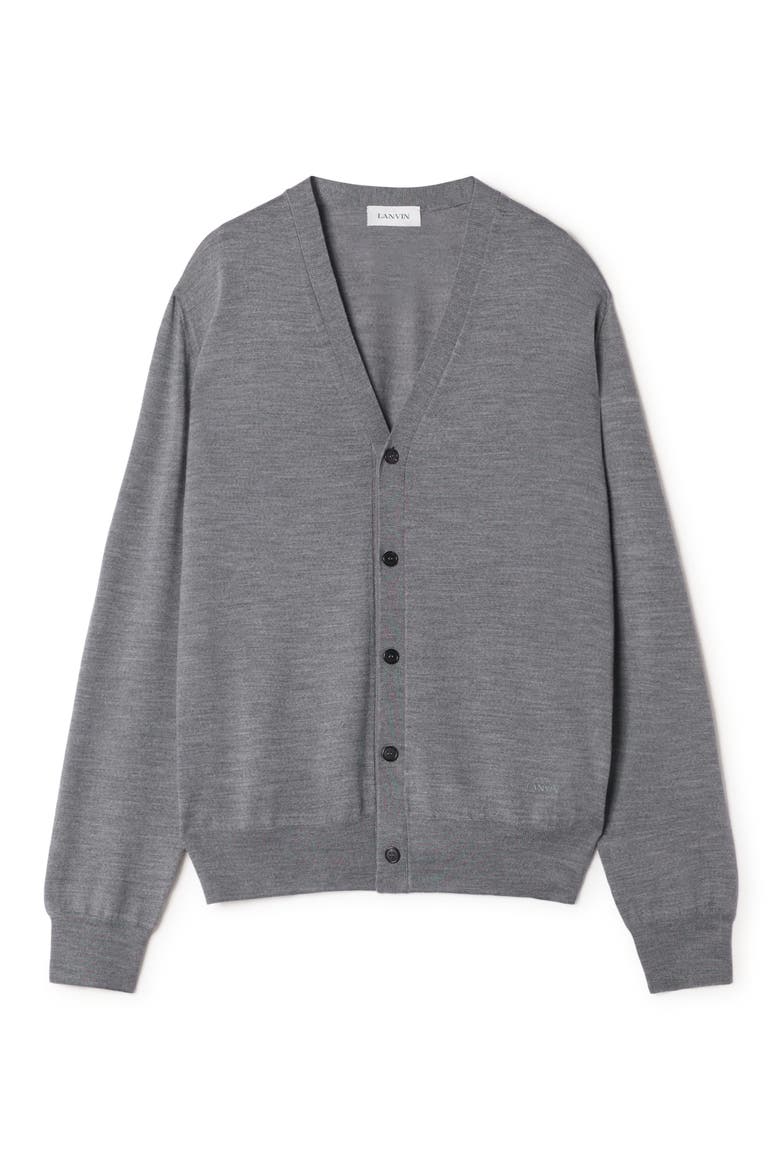 Classic Cardigan In Merino Wool, Alternate, color, Ash