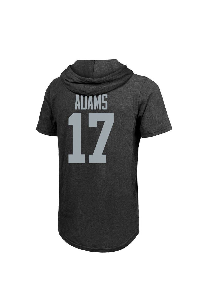 Majestic Threads Men's Majestic Threads Davante Adams Black Las Vegas Raiders Player Name & Number Short Sleeve Hoodie T-Shirt, Alternate, color, 