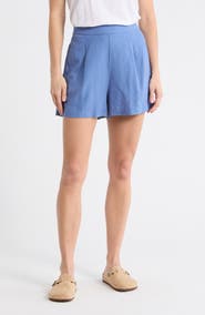 Madewell Solid Linen Blend Shorts