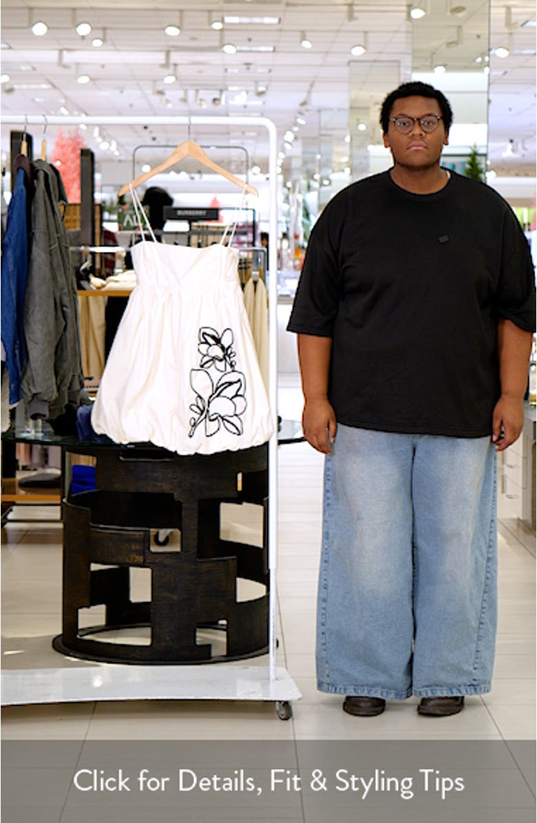 Embroidered Bubble Hem Minidress, sales video thumbnail