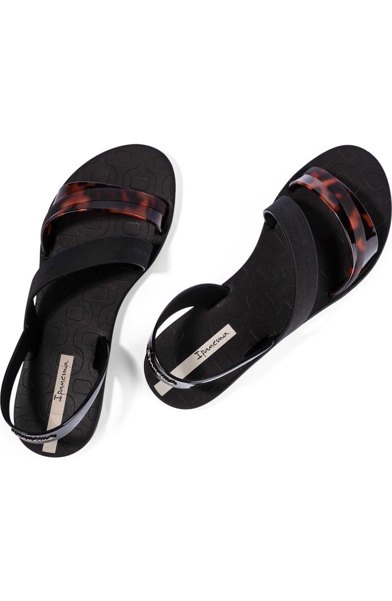 Ipanema Vibrant Water Resistant Slingback Sandal, Alternate, color, Black/ Turtle/ Beige