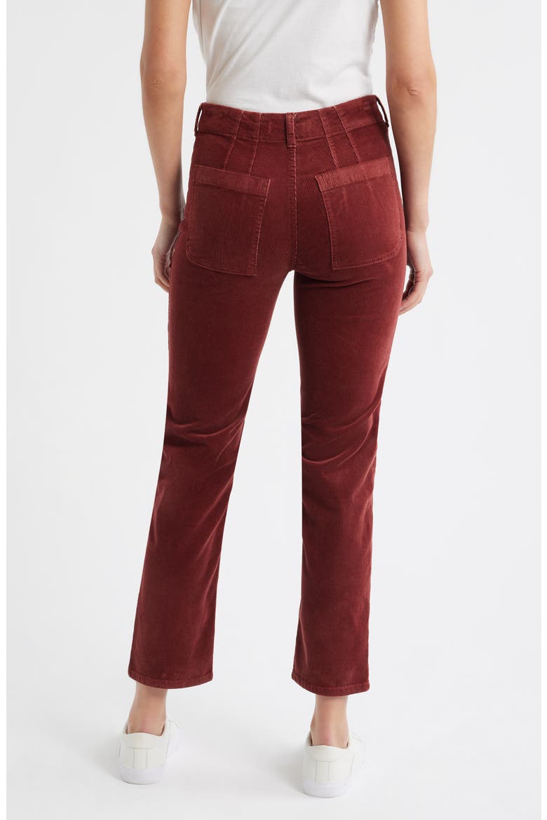 Soho Patch Pocket Straight Leg Corduroy Pants, Alternate, color, WINE
