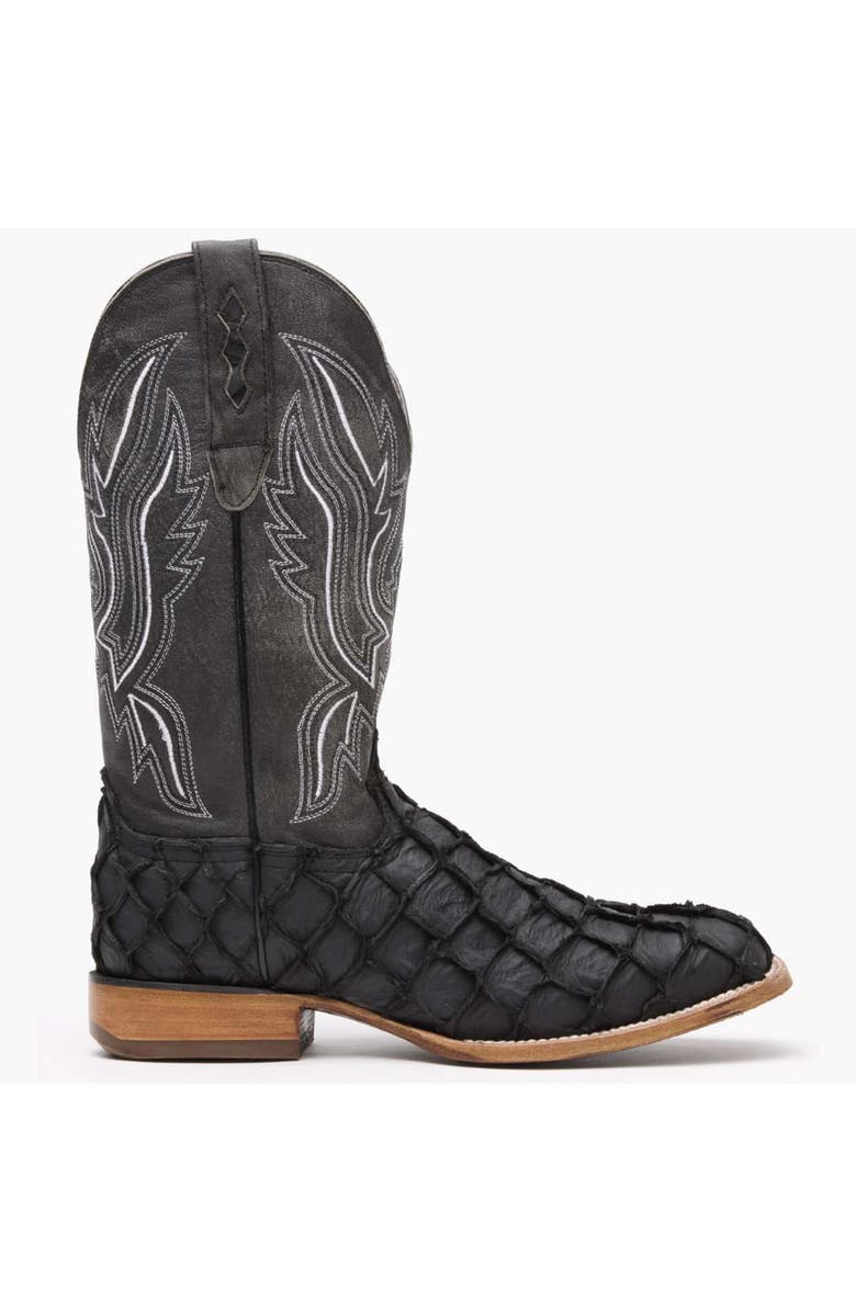 DURANGO Premium Exotics Western Boot, Main, color, Matte Black Pirarucu