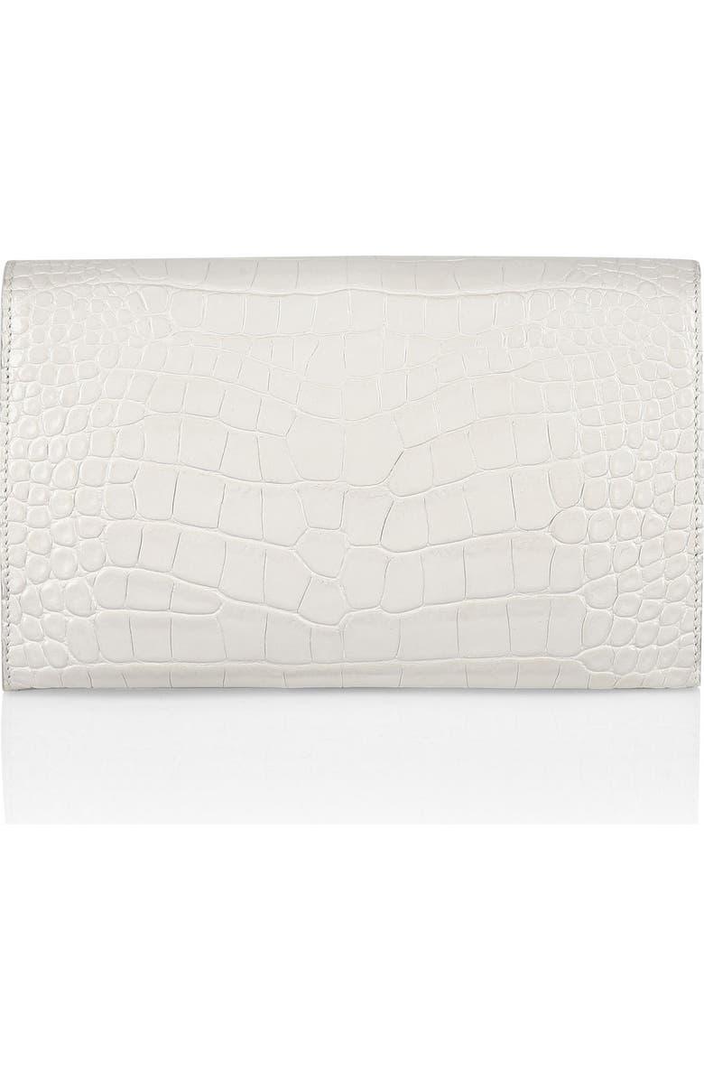 PHILIPP PLEIN Small Croco Embossed Clutch Eagle Women, Alternate, color, White