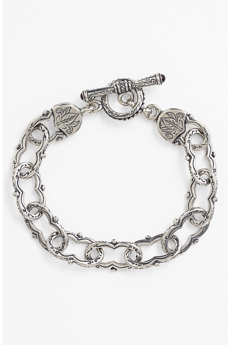 'Classics' Link Toggle Bracelet, Main, color, SILVER