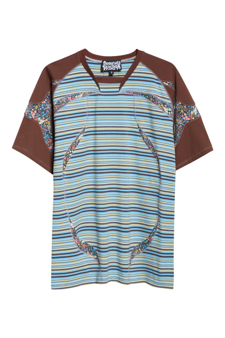 Sport Jersey T-Shirt, Alternate, color, BLUE AND BROWN STRIPES