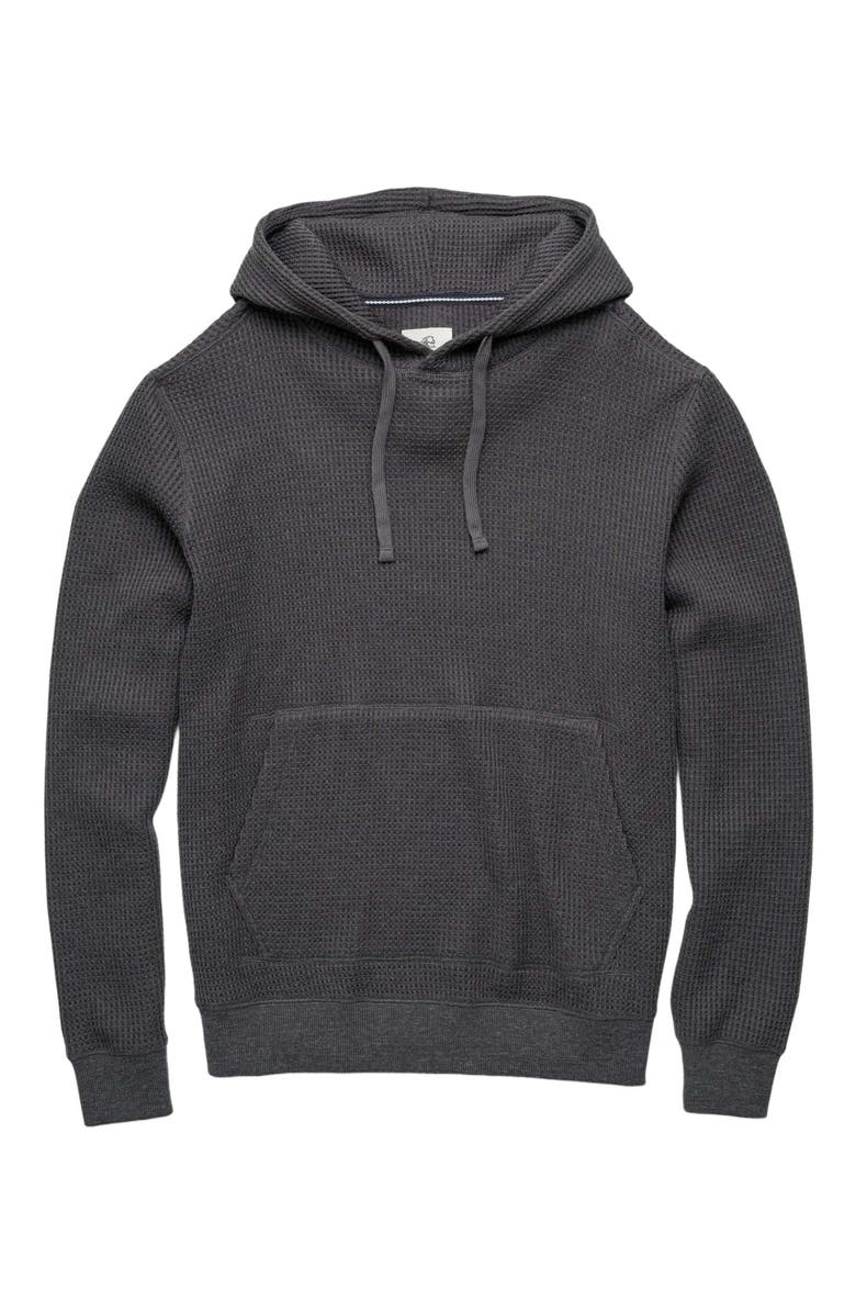 Surfside Supply Co. Ivan Waffle Thermal Hoodie, Main, color, Charcoal Heather