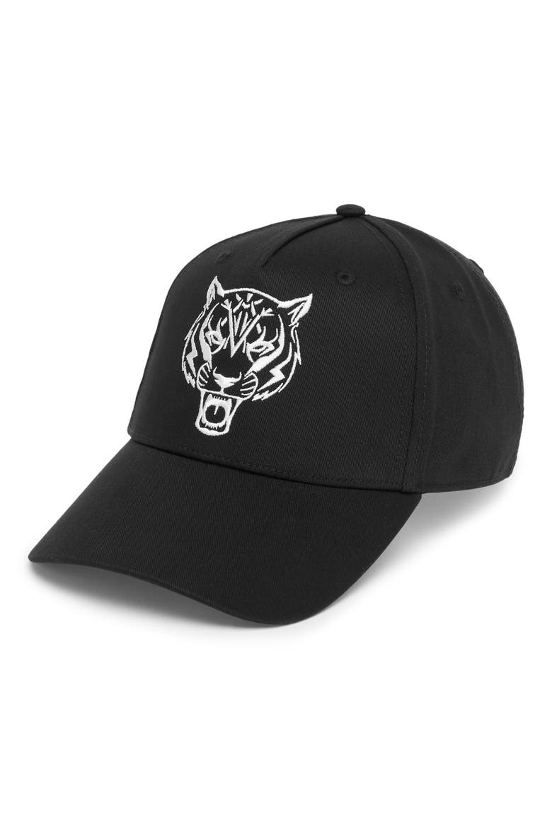 Baseball Cap Tiger Luxe Unisex, Main, color, black/white
