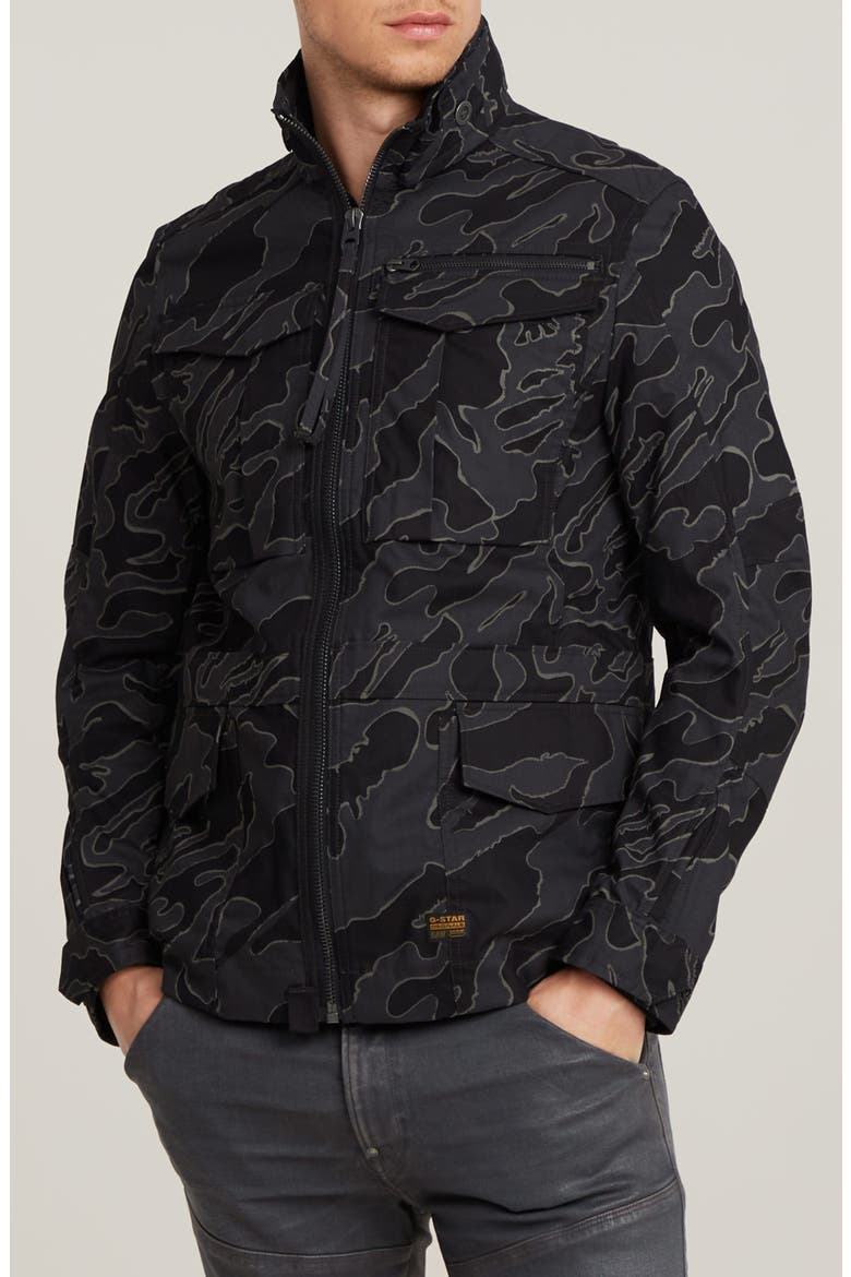 Rovic Slim Fit Water Repellent Field Jacket, Main, color, CLOACK ISLAND CAMO