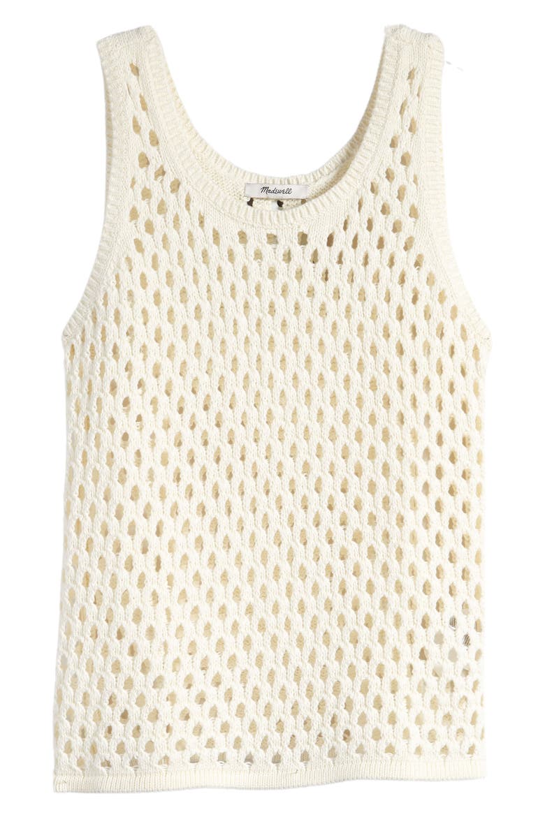 Open Stitch Sweater Tank, Alternate, color, BRIGHT IVORY