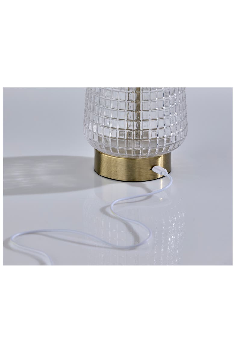 Samara Cordless LED Table Lantern, Alternate, color, ANTIQUE BRASS
