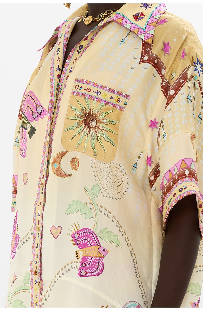Camilla OVERSIZED SHIRT WITH POCKET ASWAN ABSTRACT, Alternate, color, Aswan Abstract