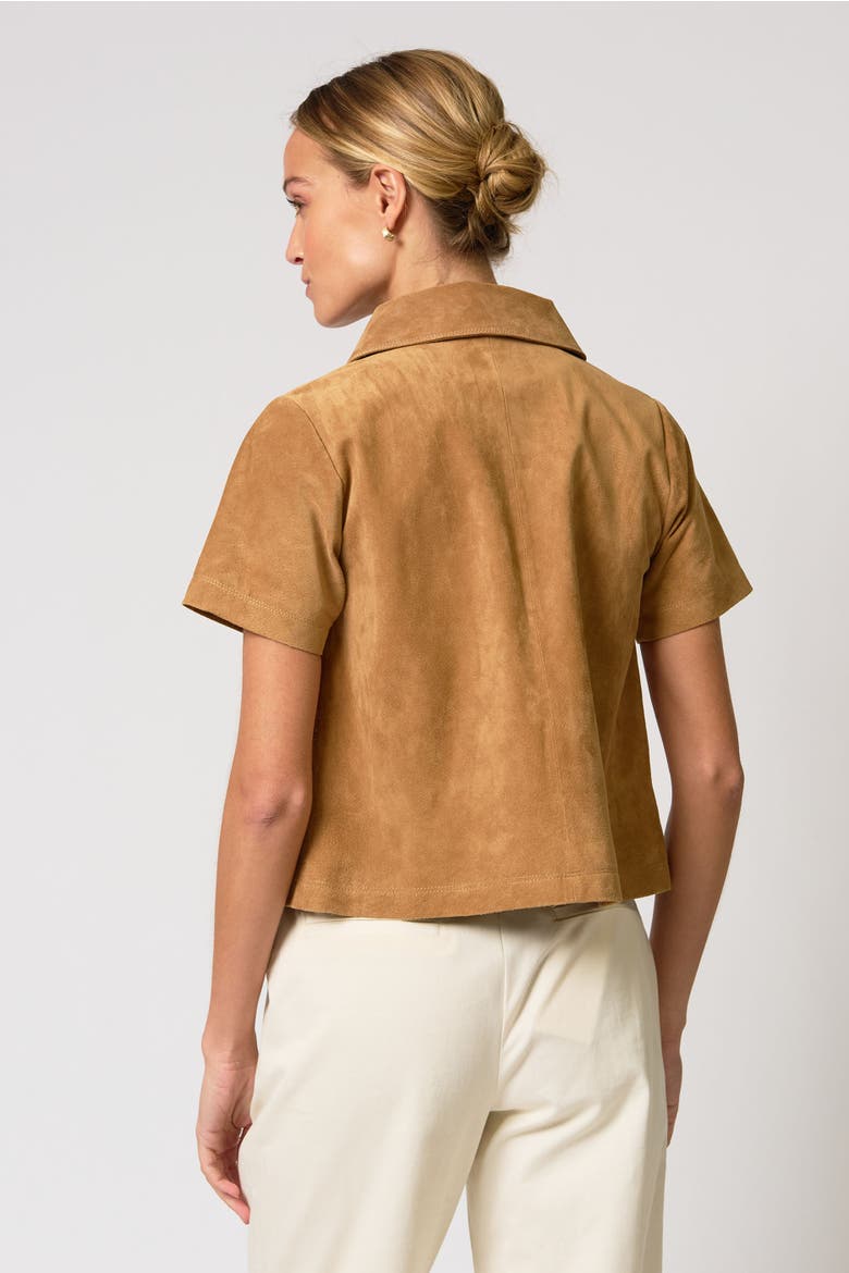 Rusty Genuine Suede Ss Jacket, Alternate, color, Saddle