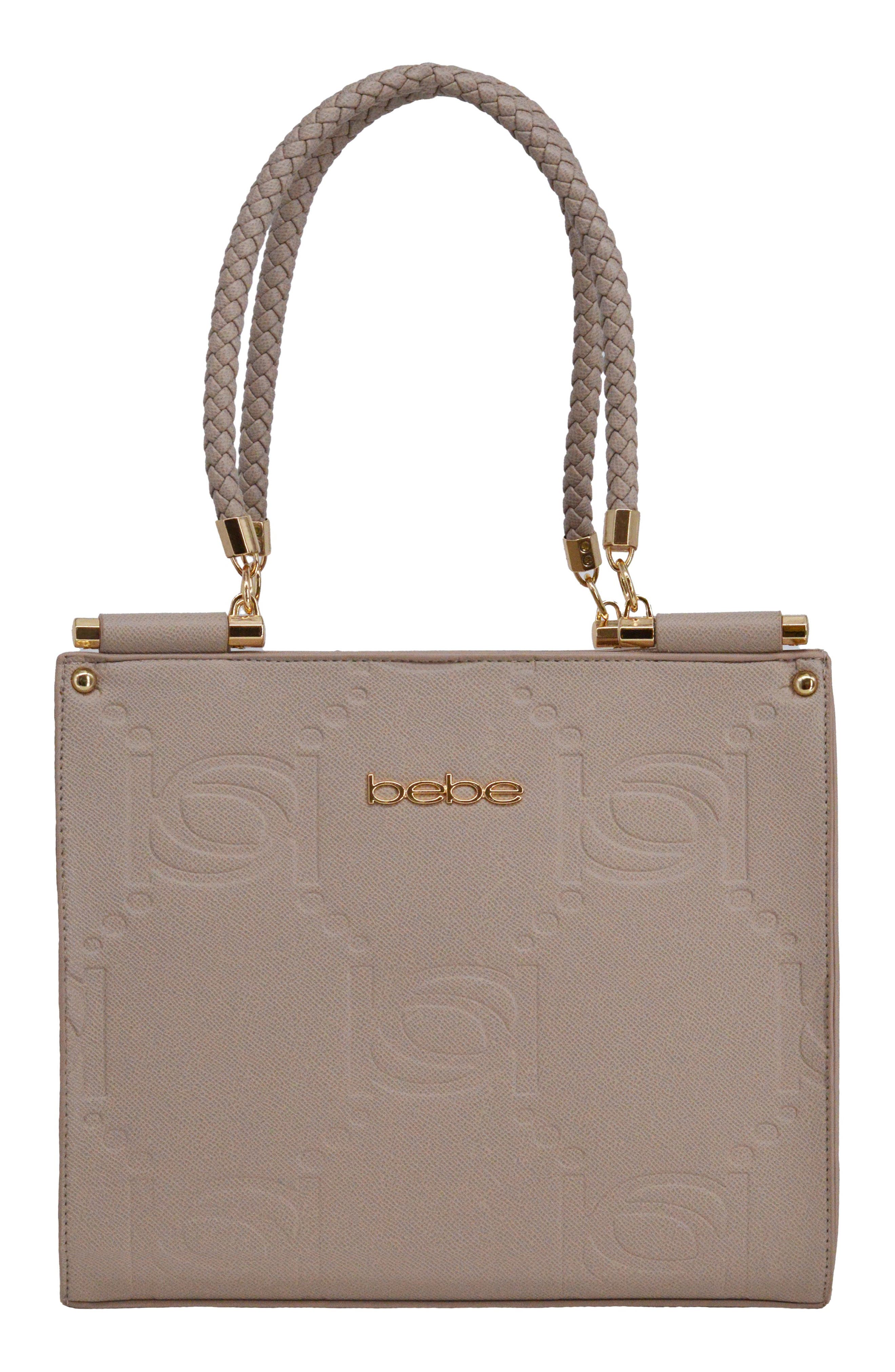 bebe Zenia Braided Handle Tote Bag