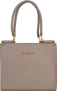 bebe Zenia Braided Handle Tote Bag