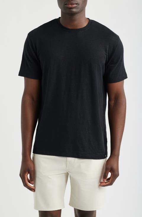Bryce Crewneck Stretch Linen T-Shirt