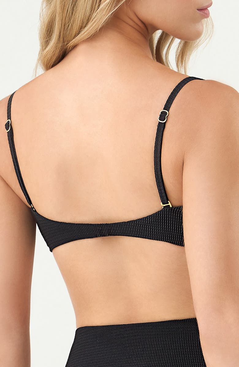 BOAMAR Bondy Lace Trim Swim Top, Alternate, color, Black