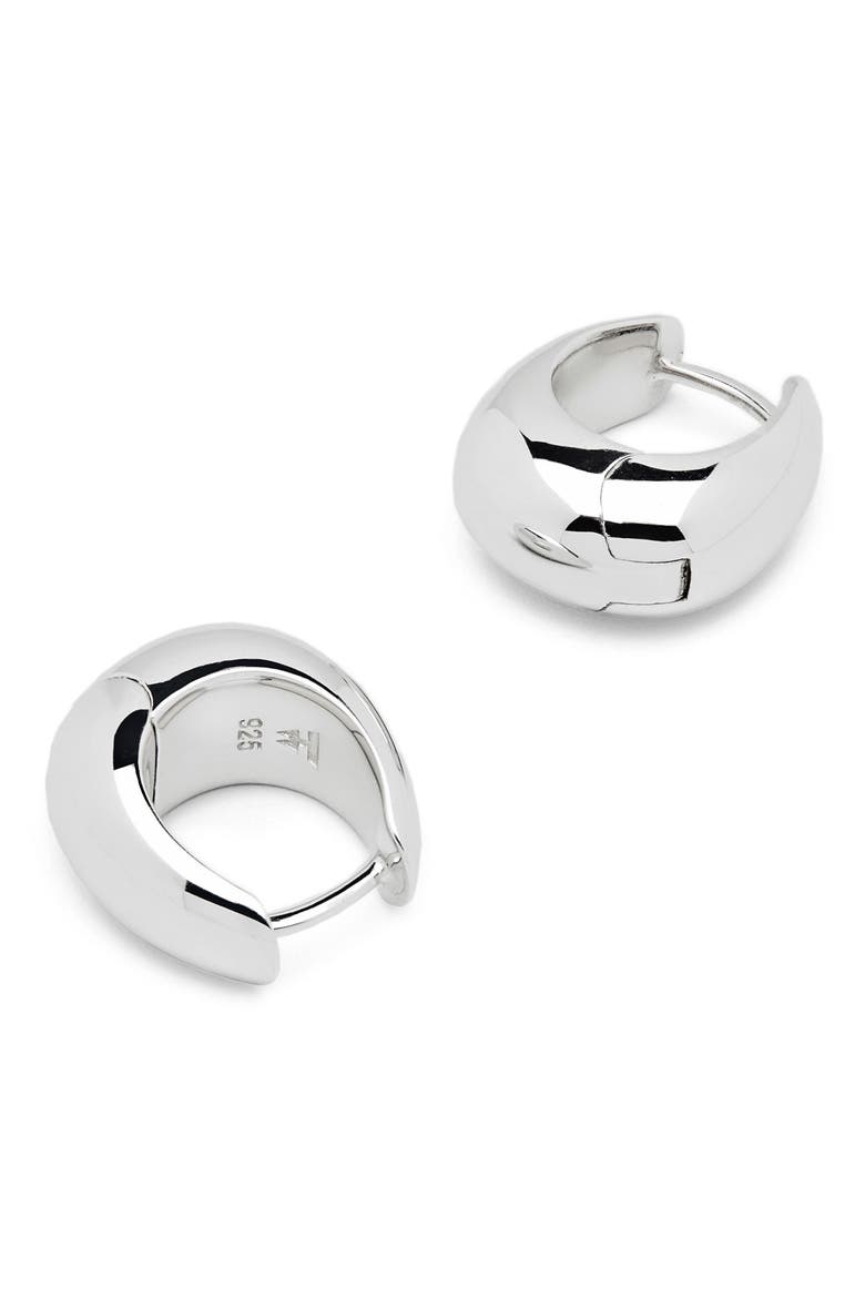 Large Ice Hoop Earrings, Main, color, 925 STERLING SILVER