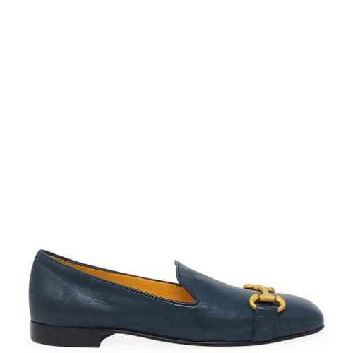 Madison Maison Square Toe Horse Bit Loafer In Blue