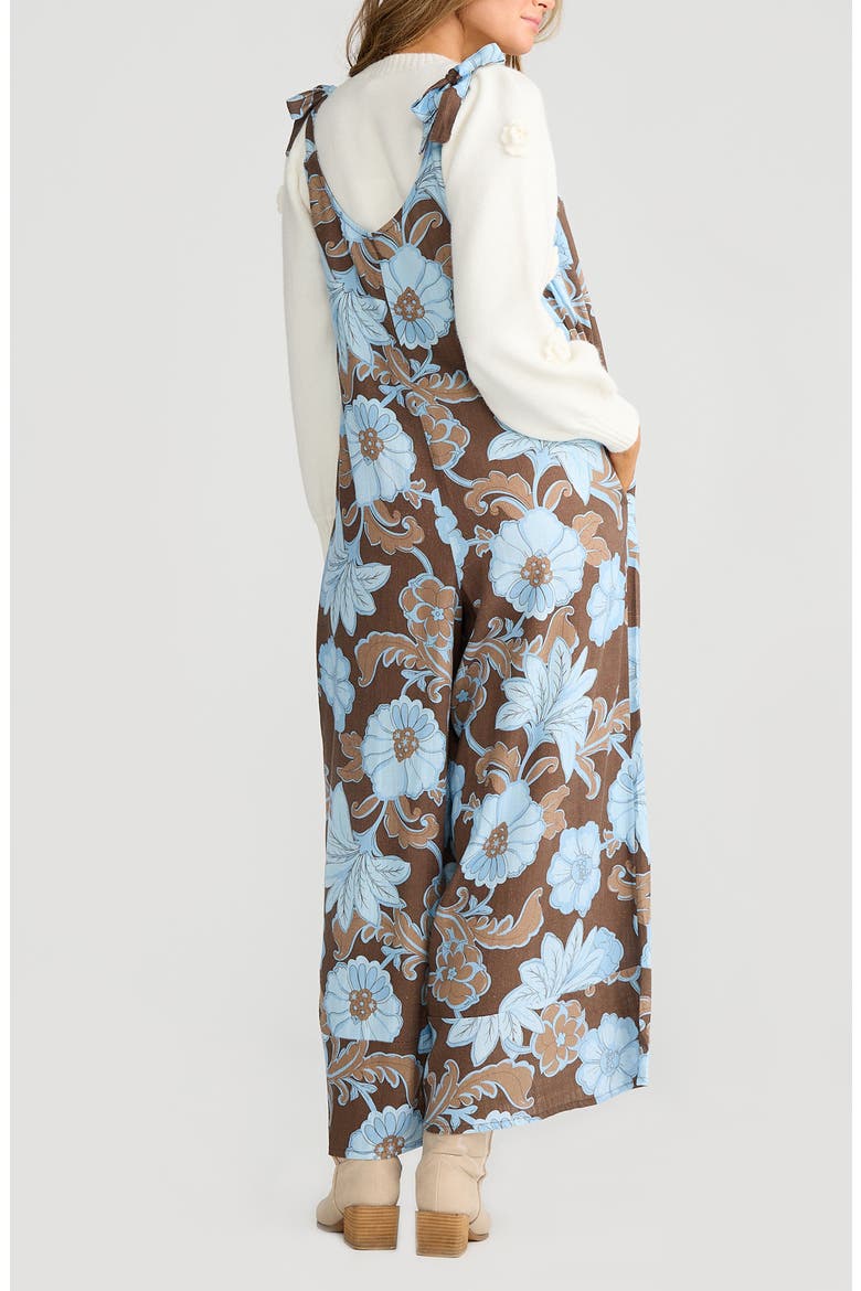 Temple Wide Leg Jumpsuit, Alternate, color, CHOCOLATE IBIZA
