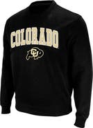 COLOSSEUM Men's Colosseum Black Colorado Buffaloes Arch & Logo Crew Neck Sweatshirt