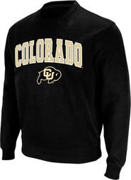 COLOSSEUM Men's Colosseum Black Colorado Buffaloes Arch & Logo Crew Neck Sweatshirt