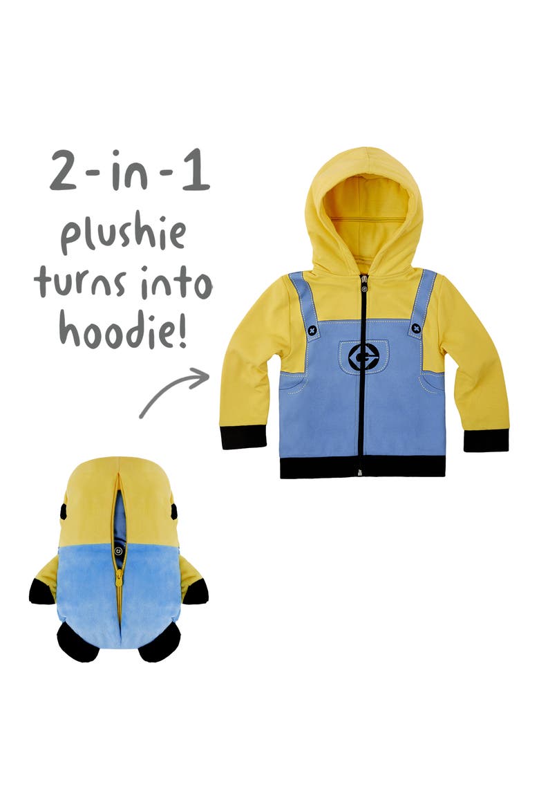 Minion Bob® 2-in-1 Stuffed Animal Hoodie, Alternate, color, YELLOW