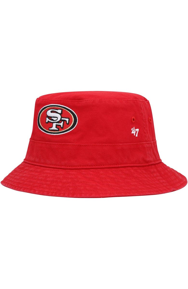 '47 Men's '47 Scarlet San Francisco 49ers Primary Bucket Hat, Main, color, Scarlet