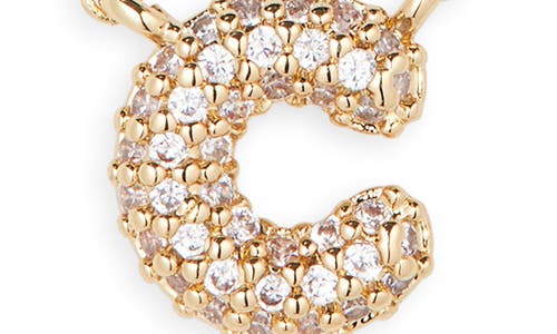 Bp. Pavé Crystal Initial Necklace In Gold