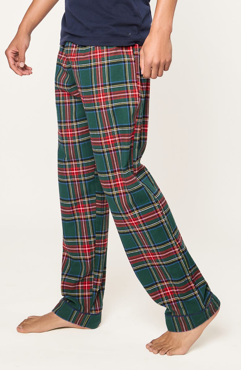 Petite Plume Brushed Twill Pajama Pants, Alternate, color, Green