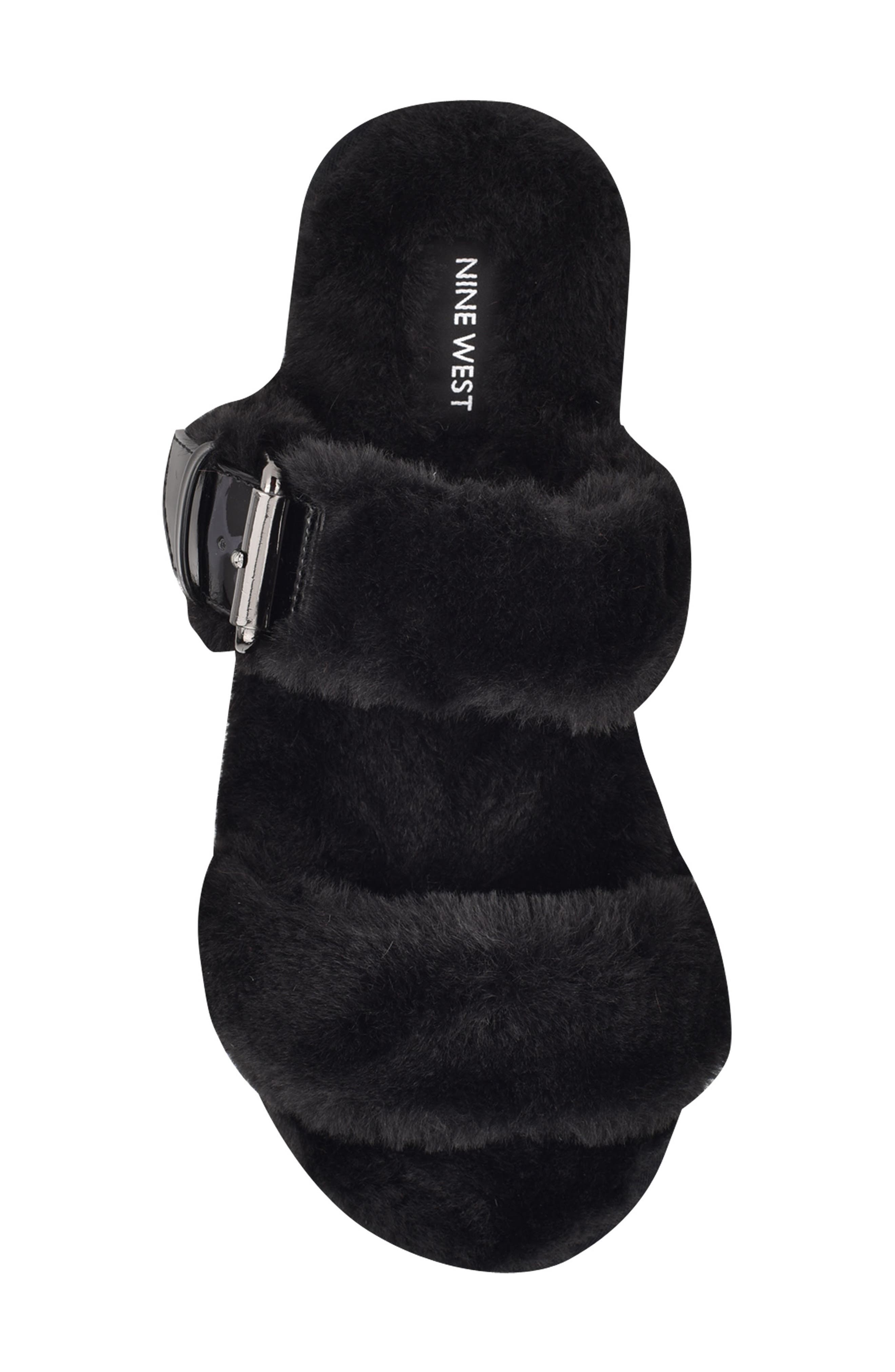 Nine West Funkie Faux Fur Platform Slipper, Alternate, color, 