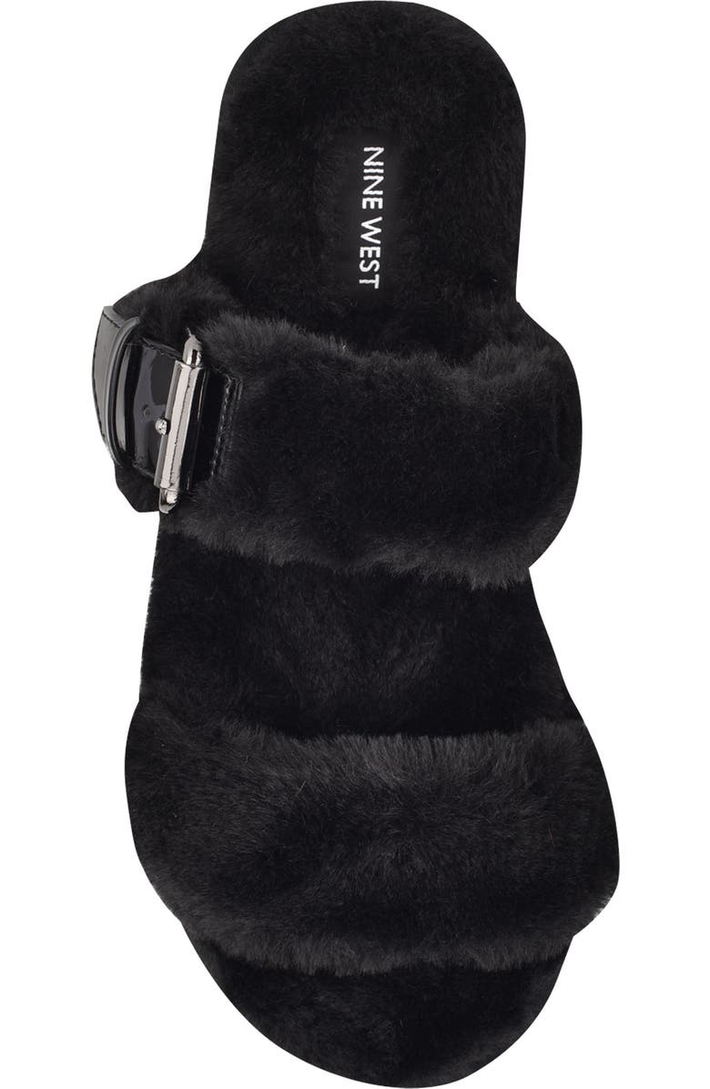 Nine West Funkie Faux Fur Platform Slipper, Alternate, color,