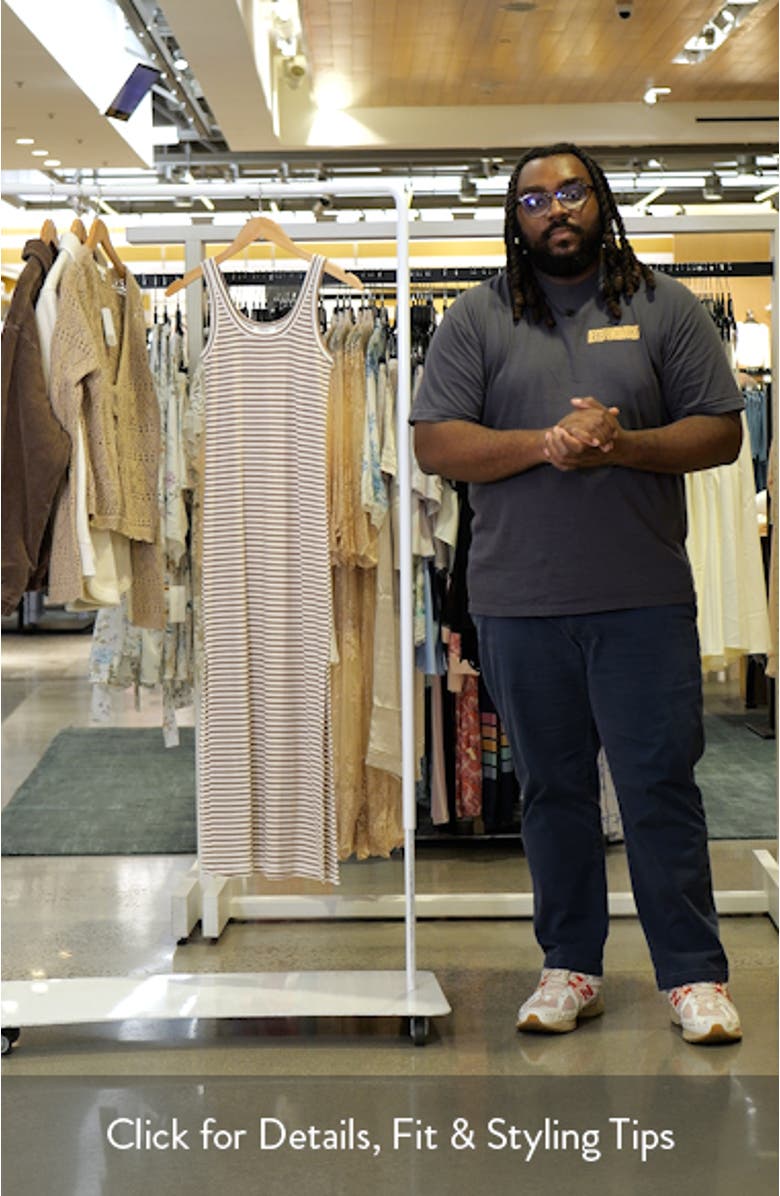 Lina Stripe Rib Cotton Blend Tank Dress, sales video thumbnail