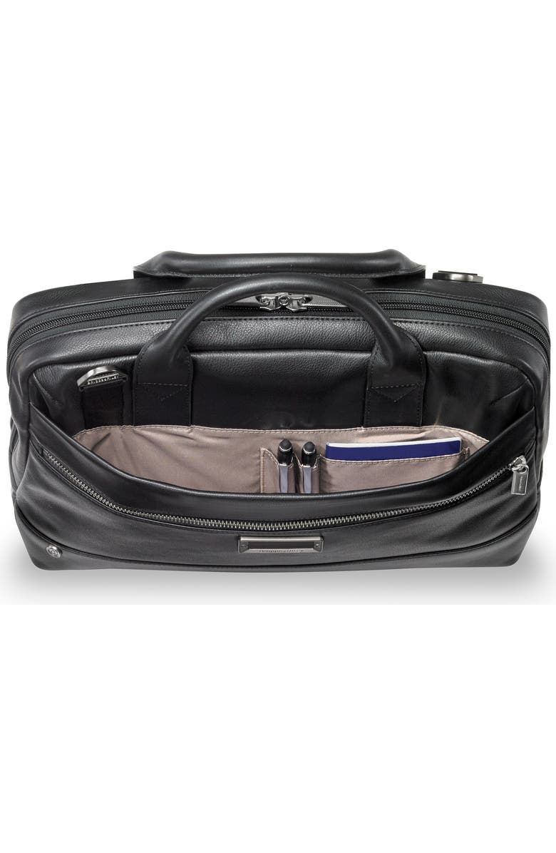 Briggs & Riley @work Slim Leather Laptop Briefcase, Alternate, color,