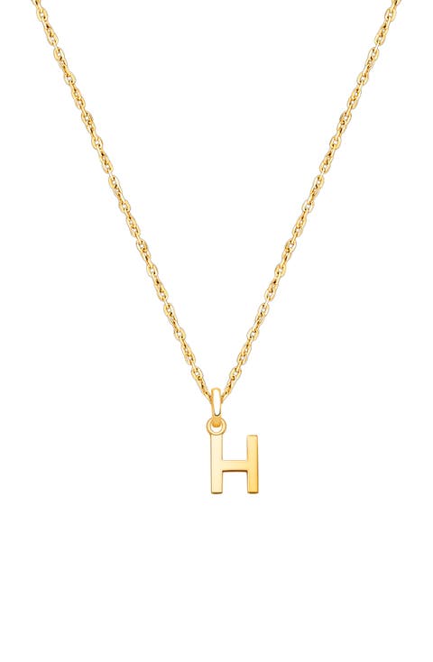 14K Gold Modern Initial 12-14" Necklace